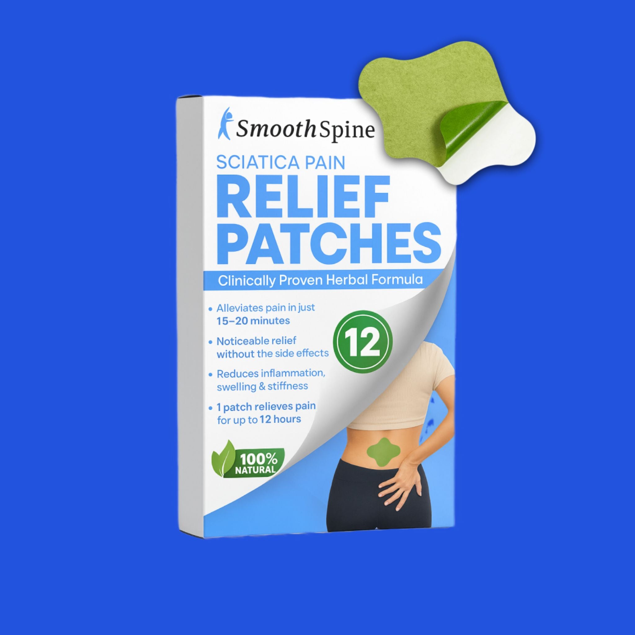 Backache Patch Sciatica Back Pain Relief Patches (12pcs)