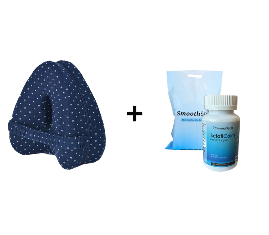 1x smoothspine pillow + 1x SciatiCalm™ Supplement